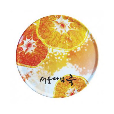원형 멜라민냄비받침(오렌지)(200개부터 주문가능)