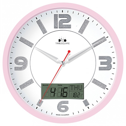 [CN300PC] 핑크실버카렌다온도시계