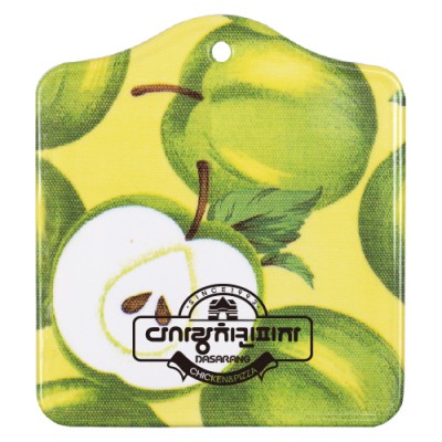 사각센스 멜라민냄비받침(사과)(200개부터 주문가능)