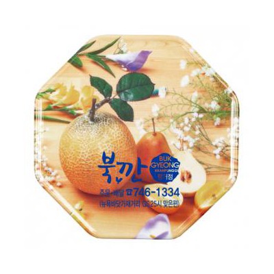 팔각 멜라민냄비받침(모과)(200개부터 주문가능)