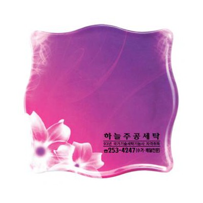웨이브 멜라민냄비받침(백합)(200개부터 주문가능)