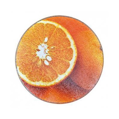 강화유리 원형 냄비받침(오렌지) Original(200개부터 주문가능)